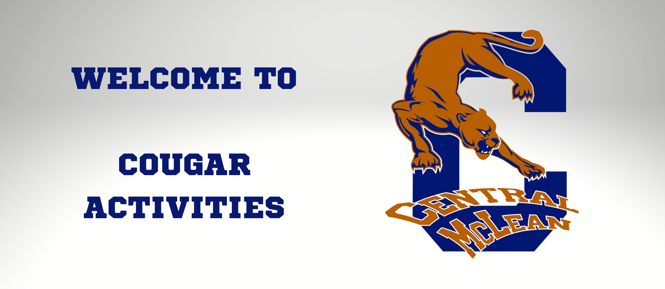 welcome to cougar activities with school logo