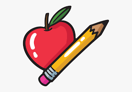 Apple and Pencil Graphic