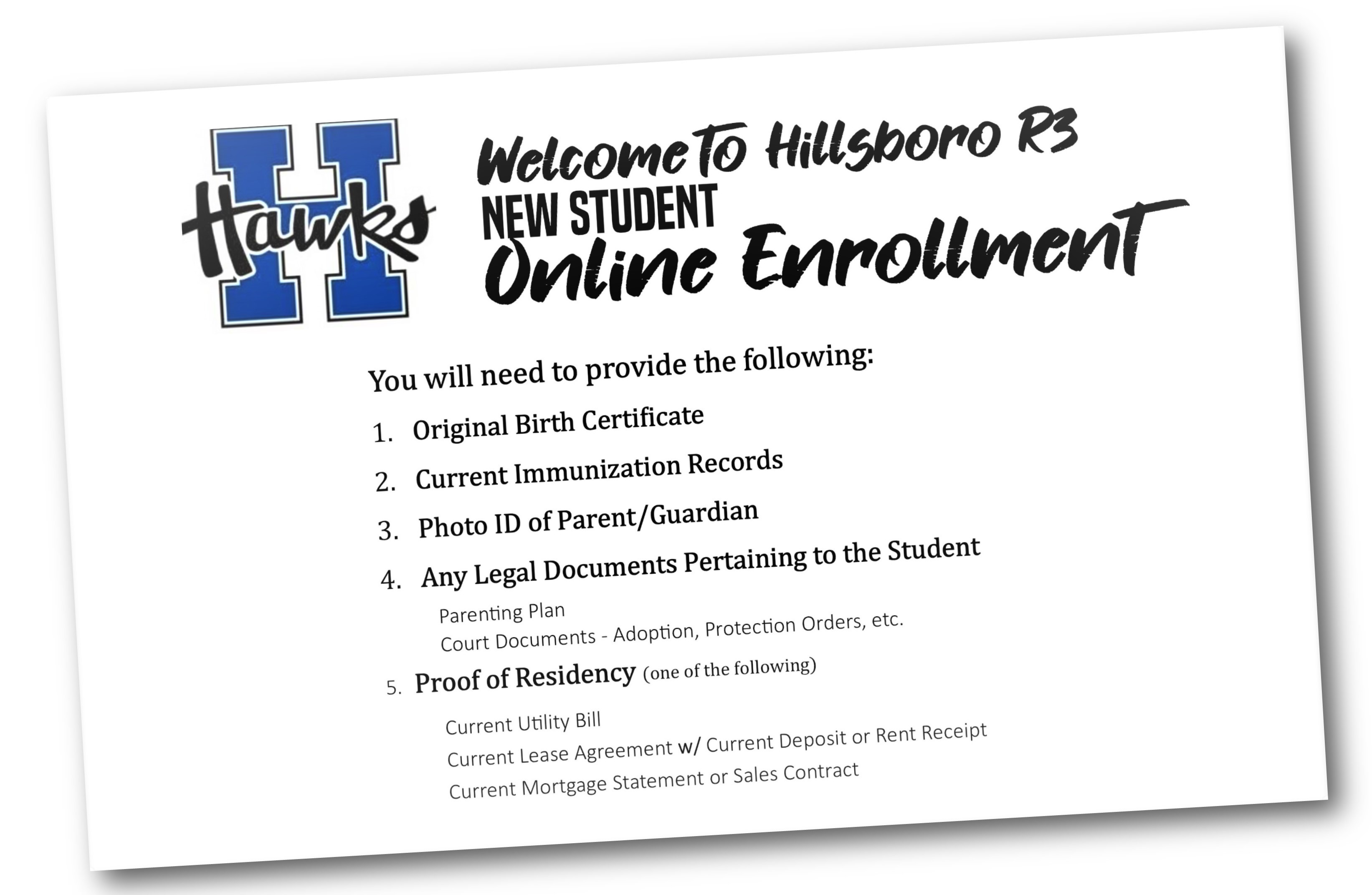 What you will need to enroll