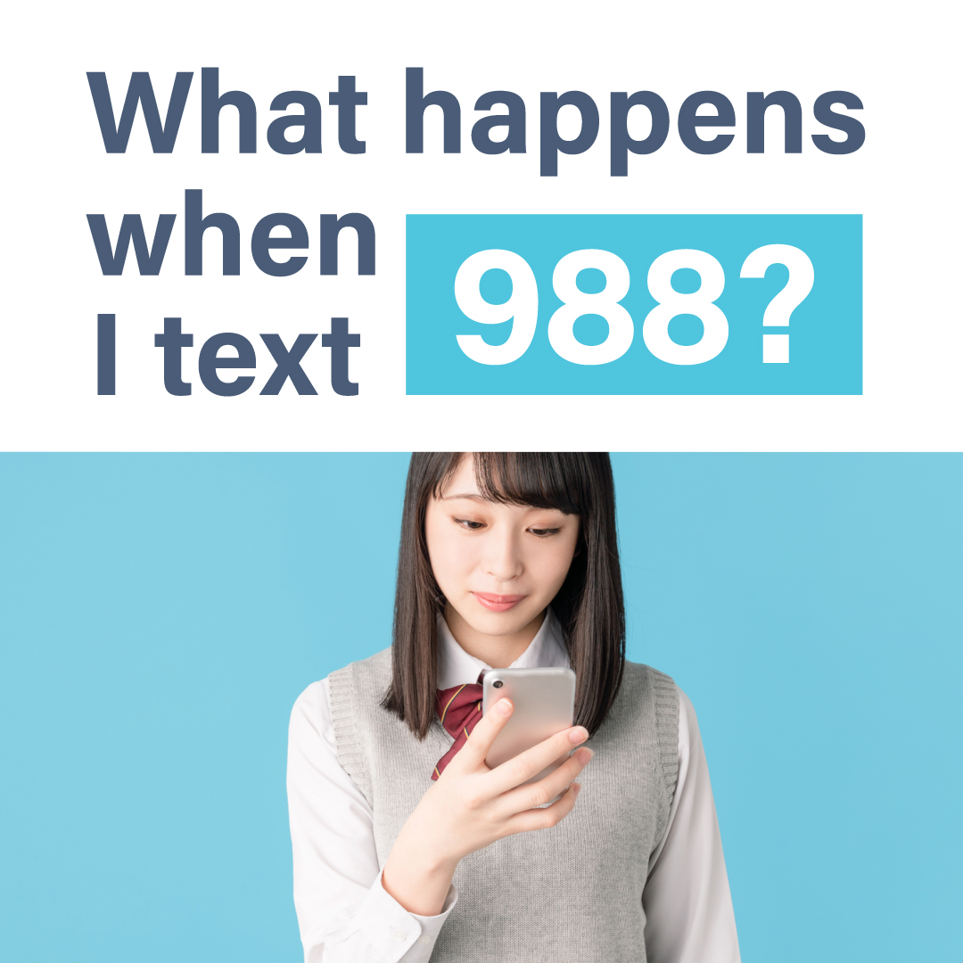 What happens when I text 988?