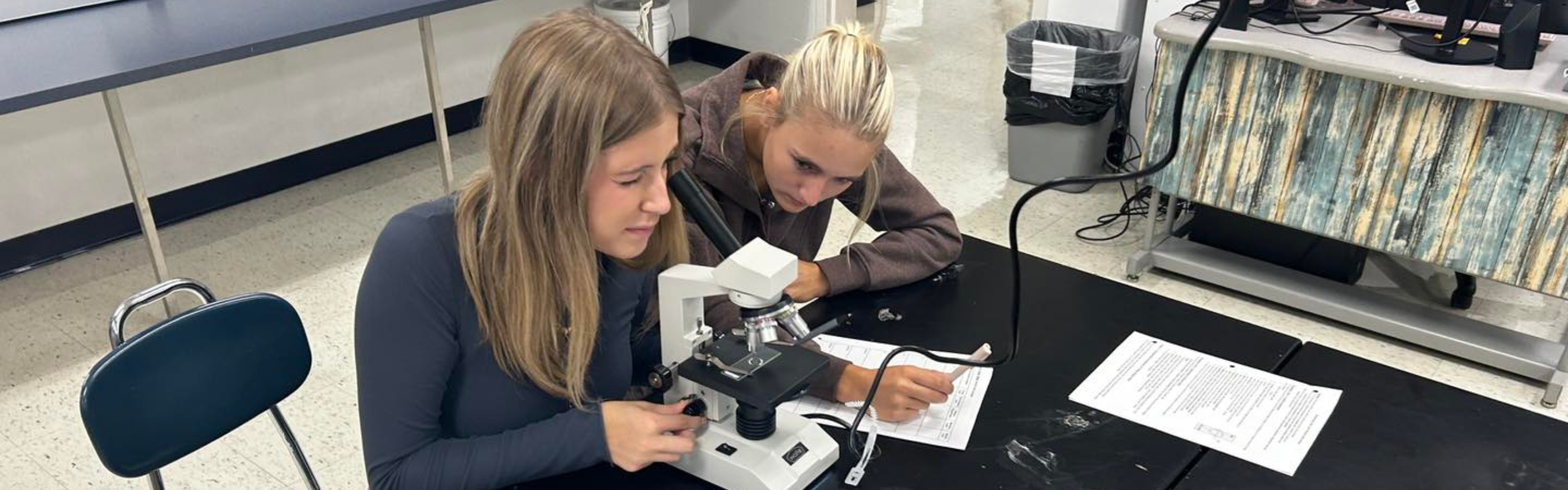 High School Students in Science Class