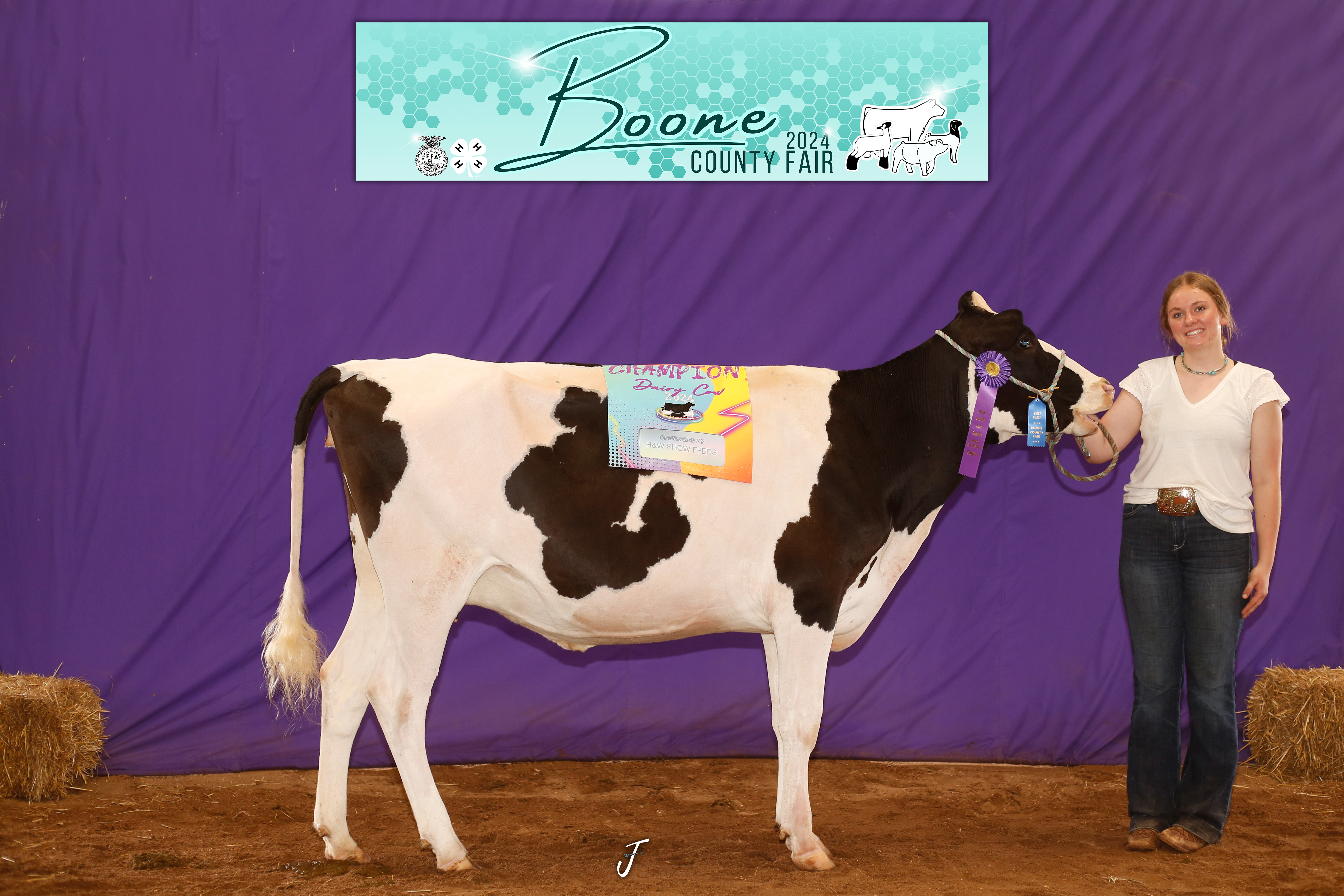 Anna and Grand Champion Dairy Cow