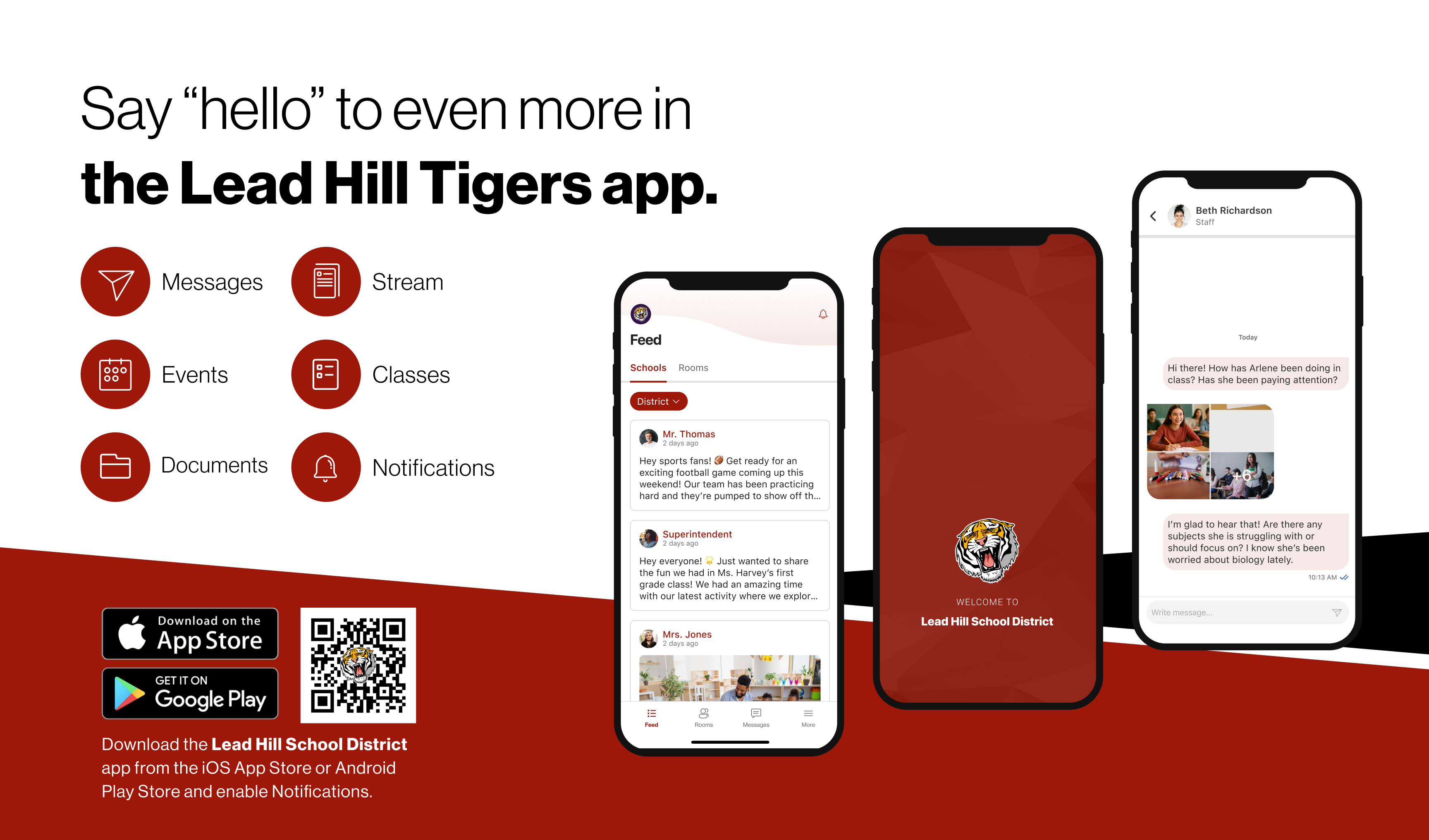 Say "hello" to even more in the Lead Hill Tigers app.