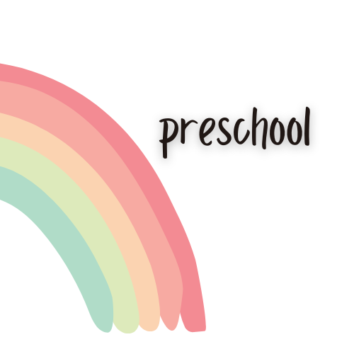 preschool with a rainbow