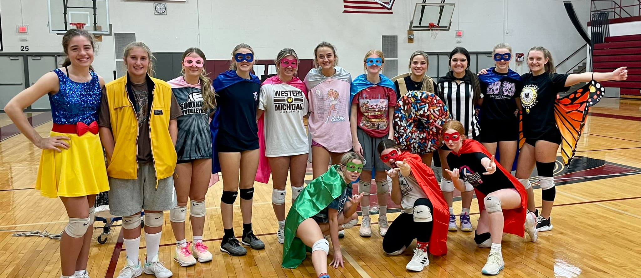 Volleyball team in Halloween Cosumes