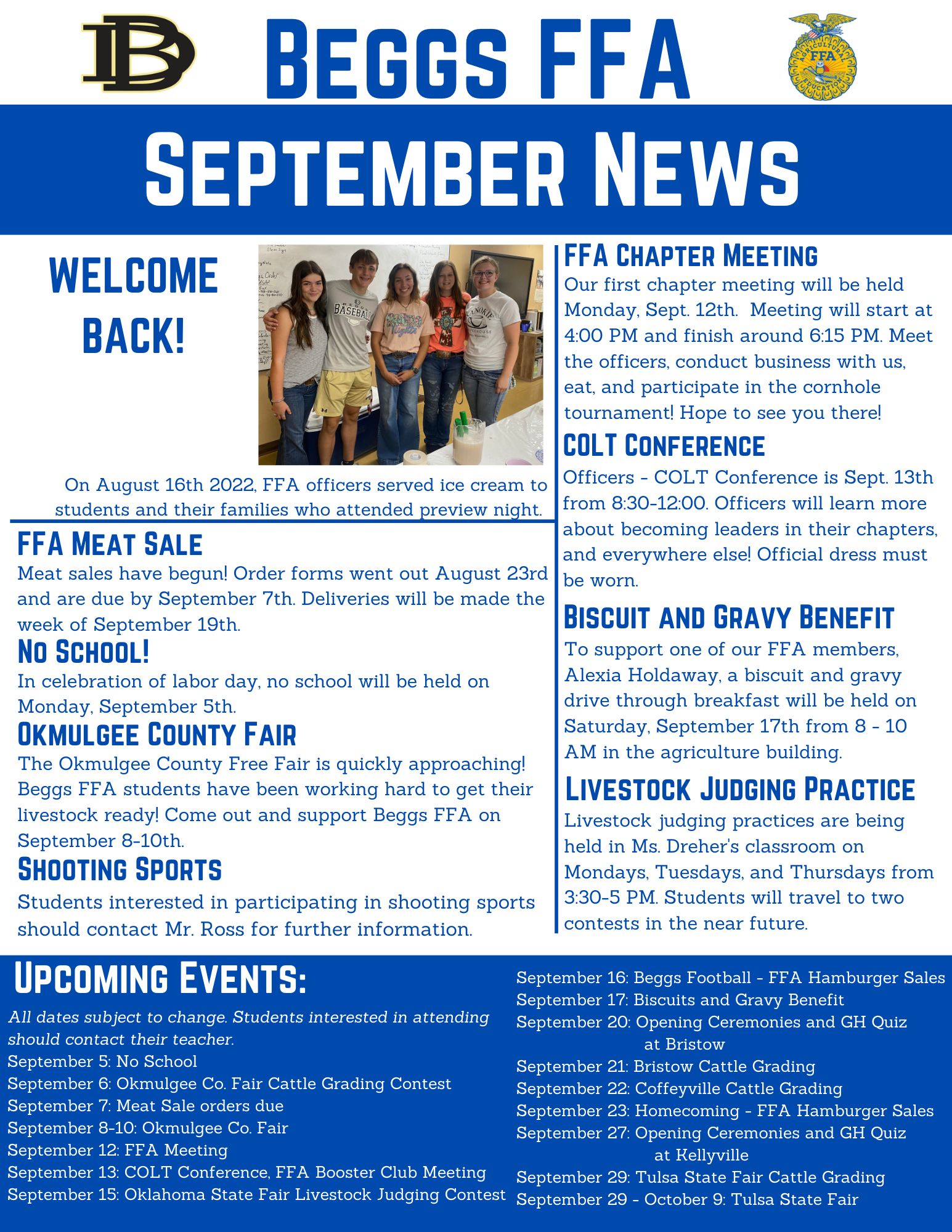 FFA September News
