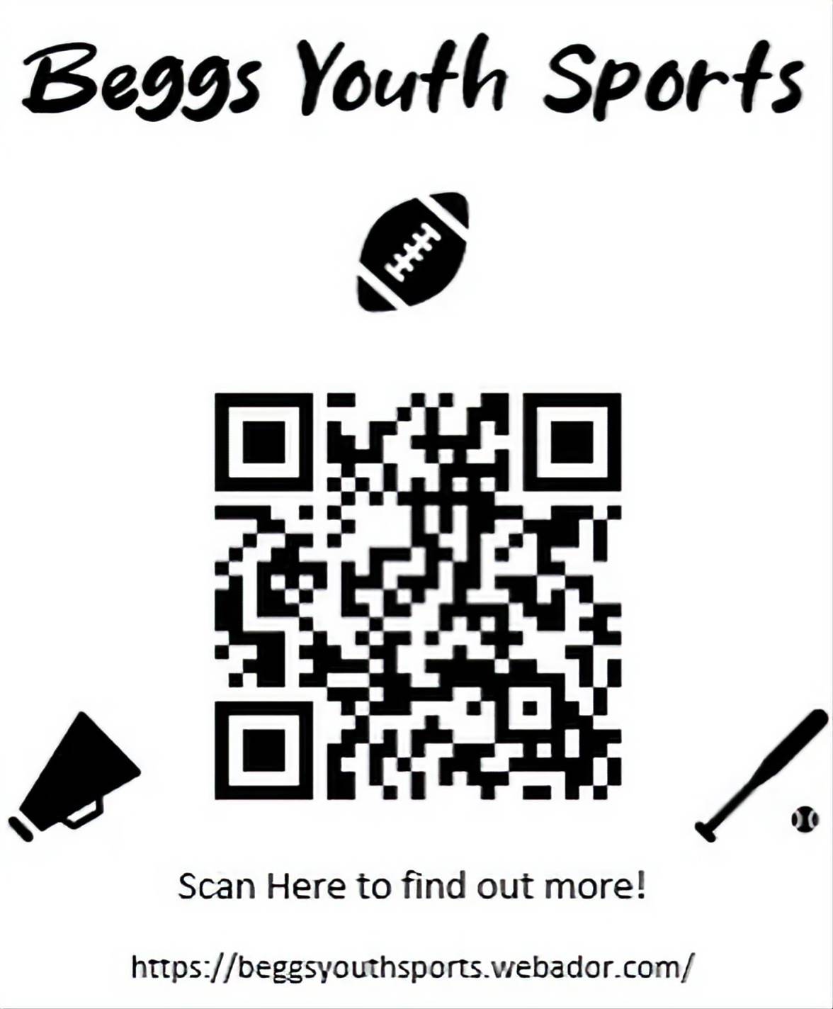 Beggs Youth Sports QR Code 