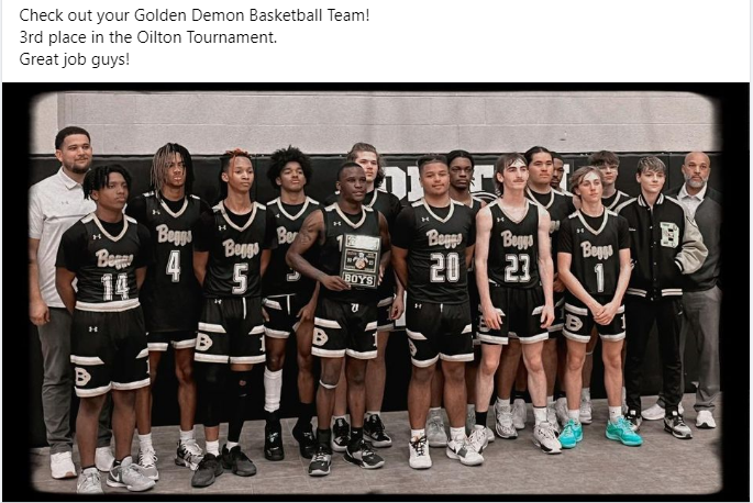 Golden Demon Basketball 3rd Place Oilton Tournament 