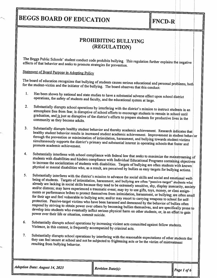 Bullying Policy Page 3