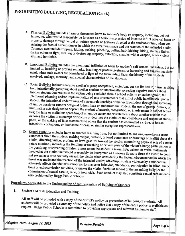 Bullying Policy Page 5