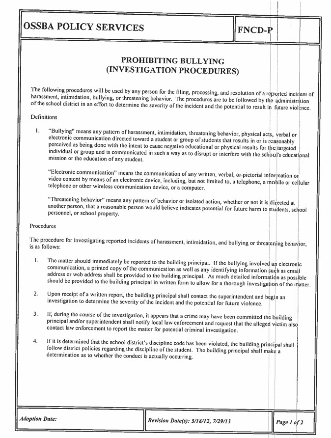 Bullying Policy Page 9