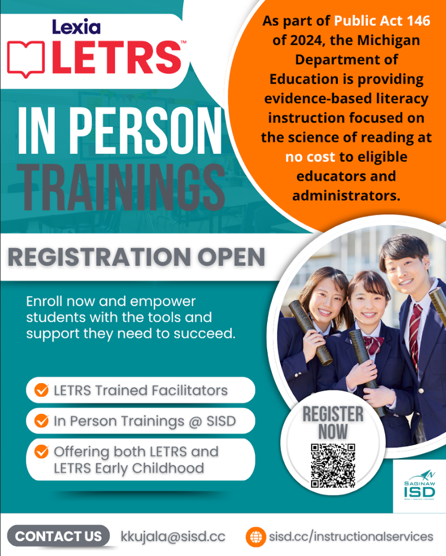 LETRS In-person Training Registration