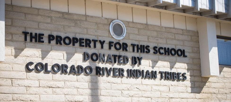 Photo of the wall in front of Le Pera Elementary School