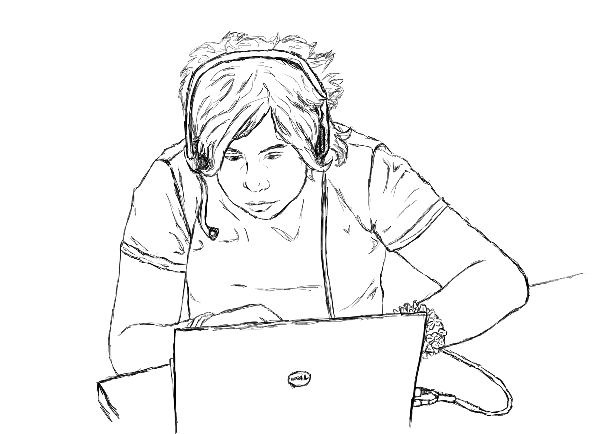 image of a student with a laptop