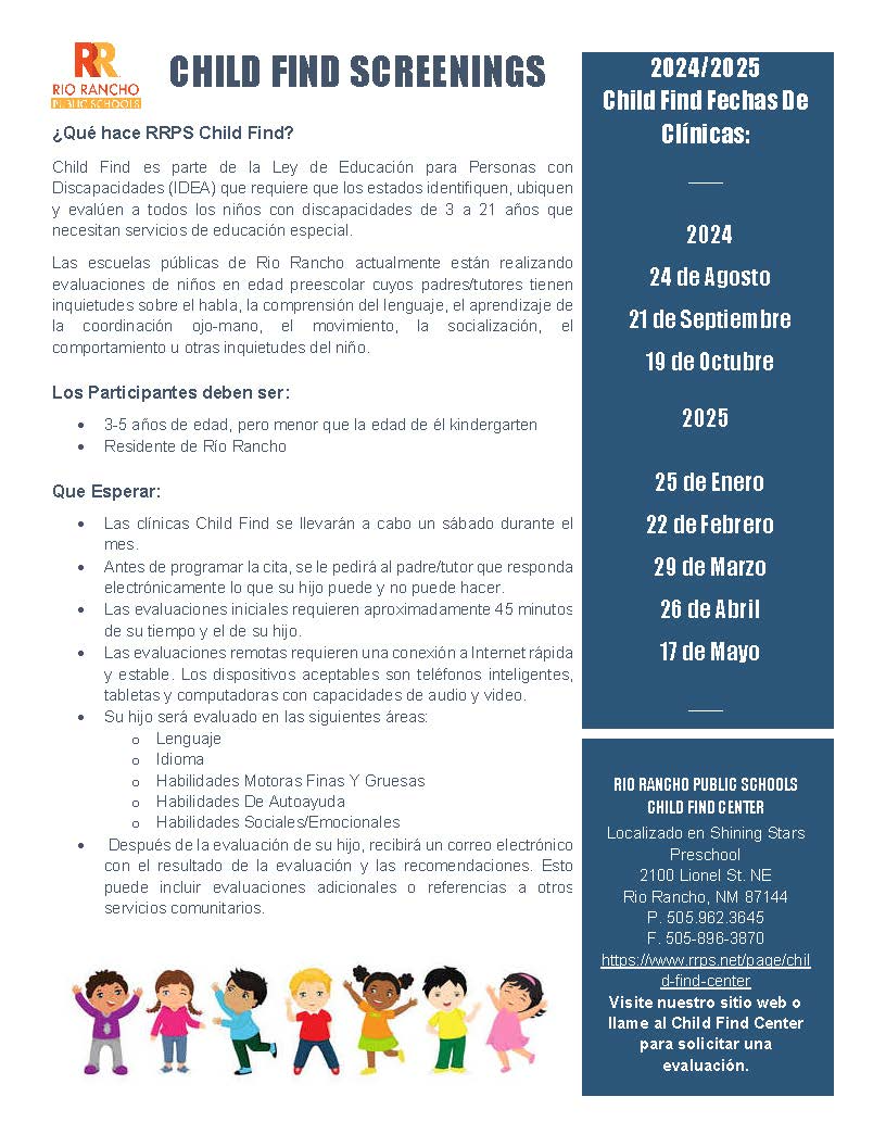 24/25 SY Child Find Flyer Spanish