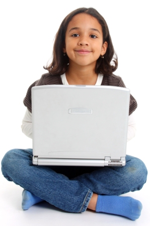 girl with laptop