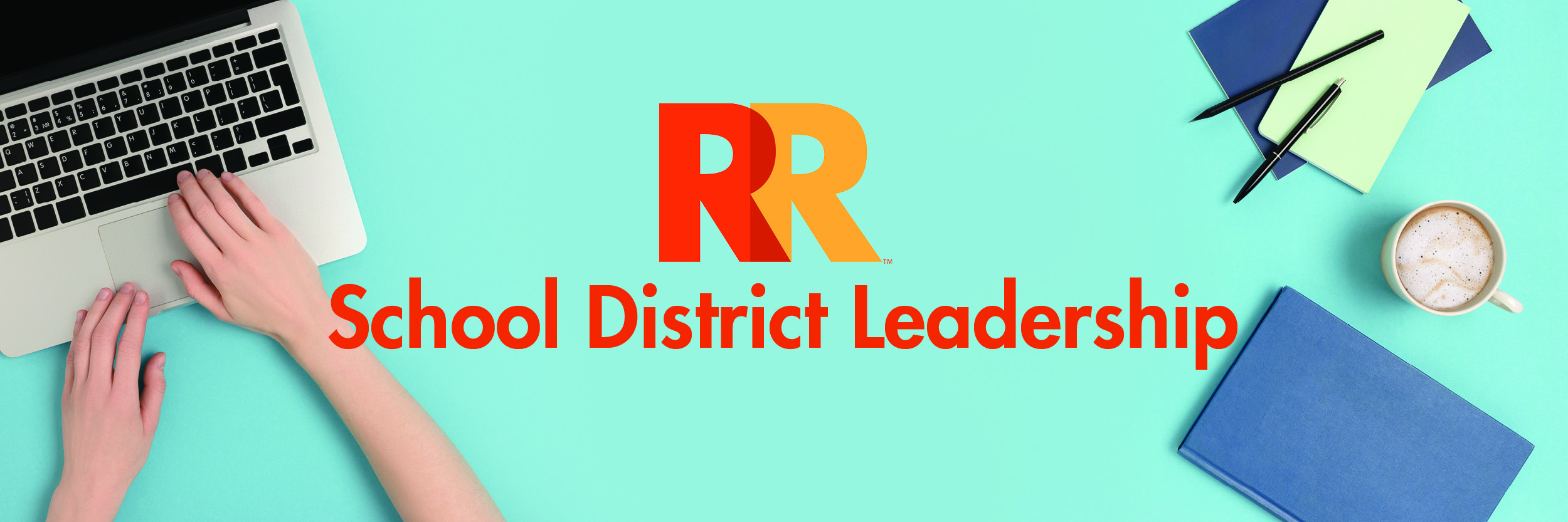 RRPS District Leadership Image with a computer pictured