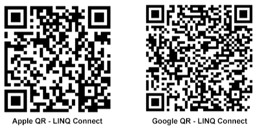 apple qr on left, google qr on right