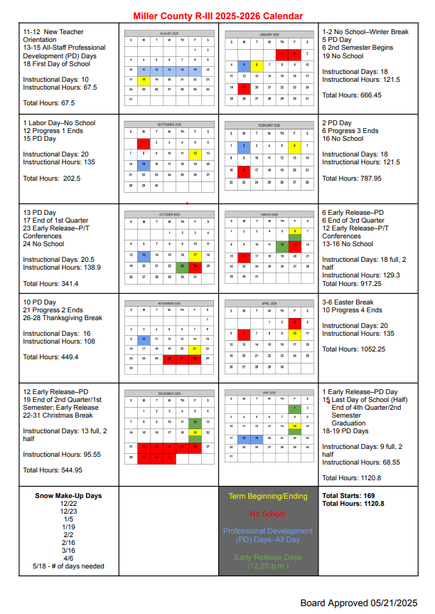 2025-26 Calendar