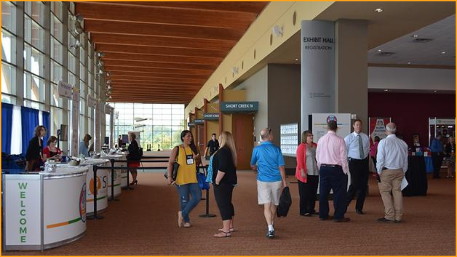 Concourse with people