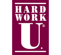 hard work u logo