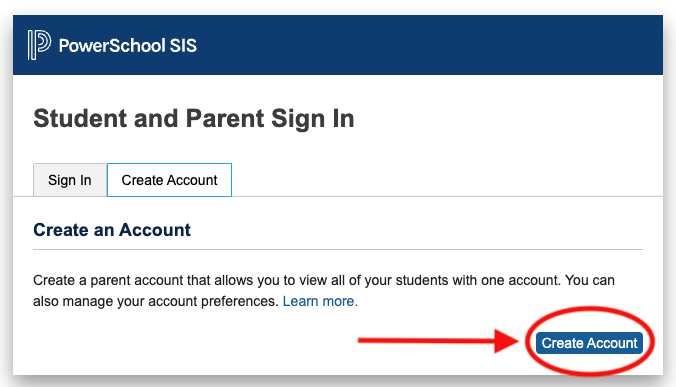 Create PowerSchool account