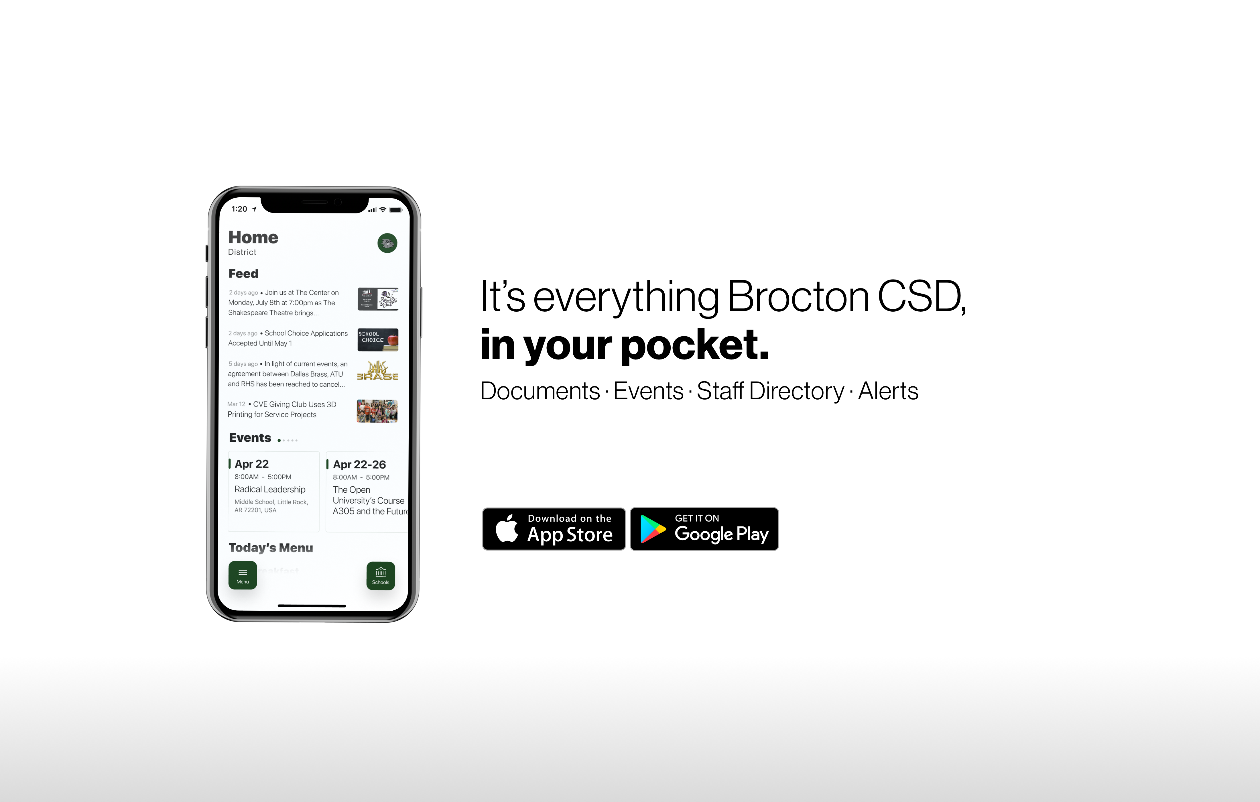 Brocton CSD App Banner