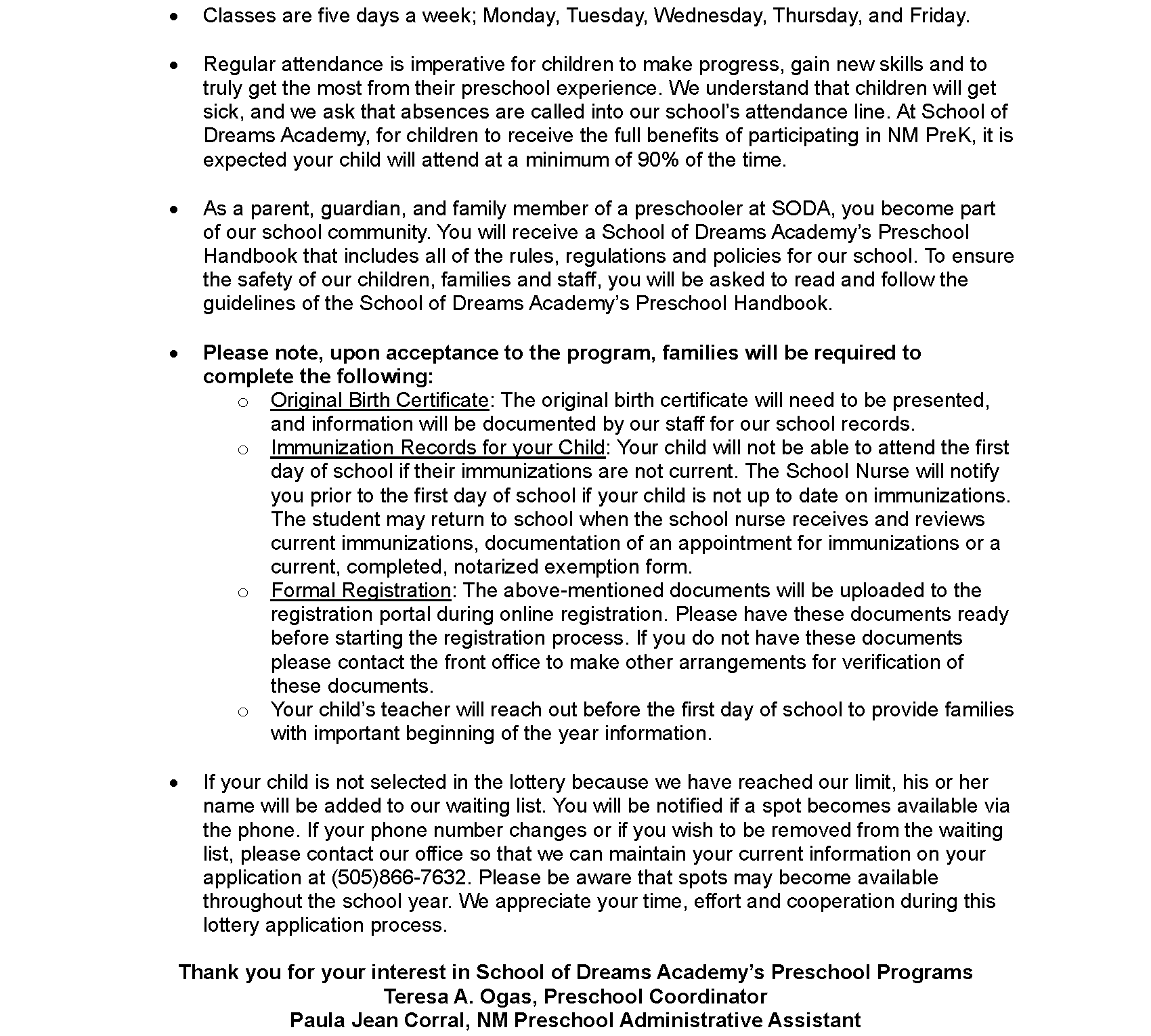 PreK Enrollment