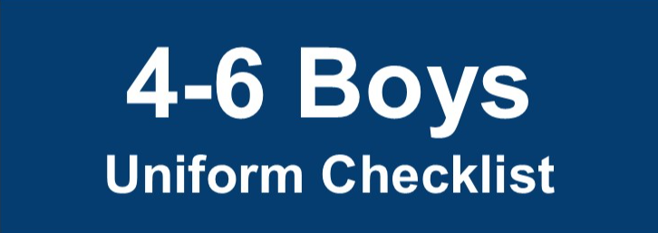 Fourth - Sixth Grade Boys Uniform Checklist