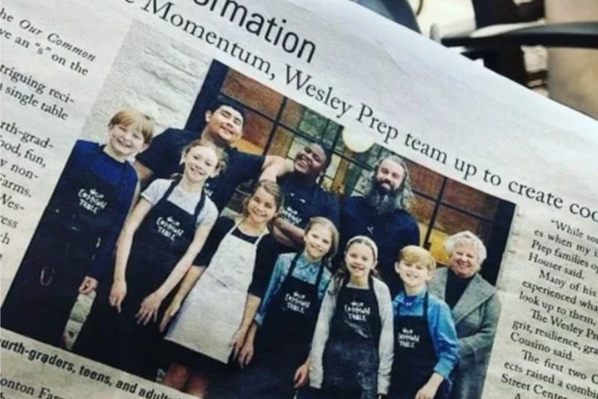 Wesley Prep Common Table in Dallas Morning News