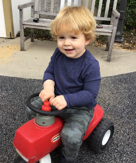 boy on scooter