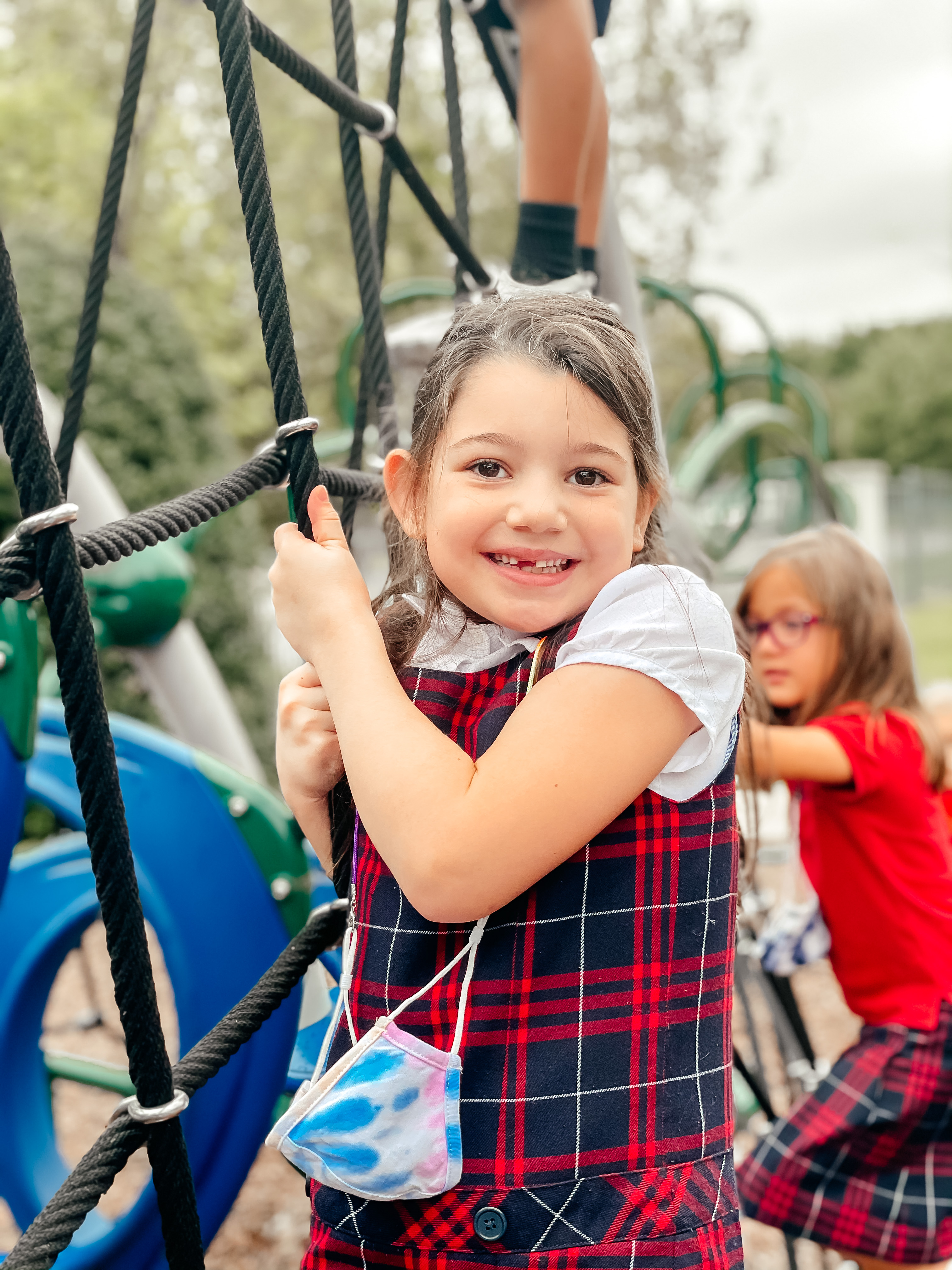 Girl student on playground