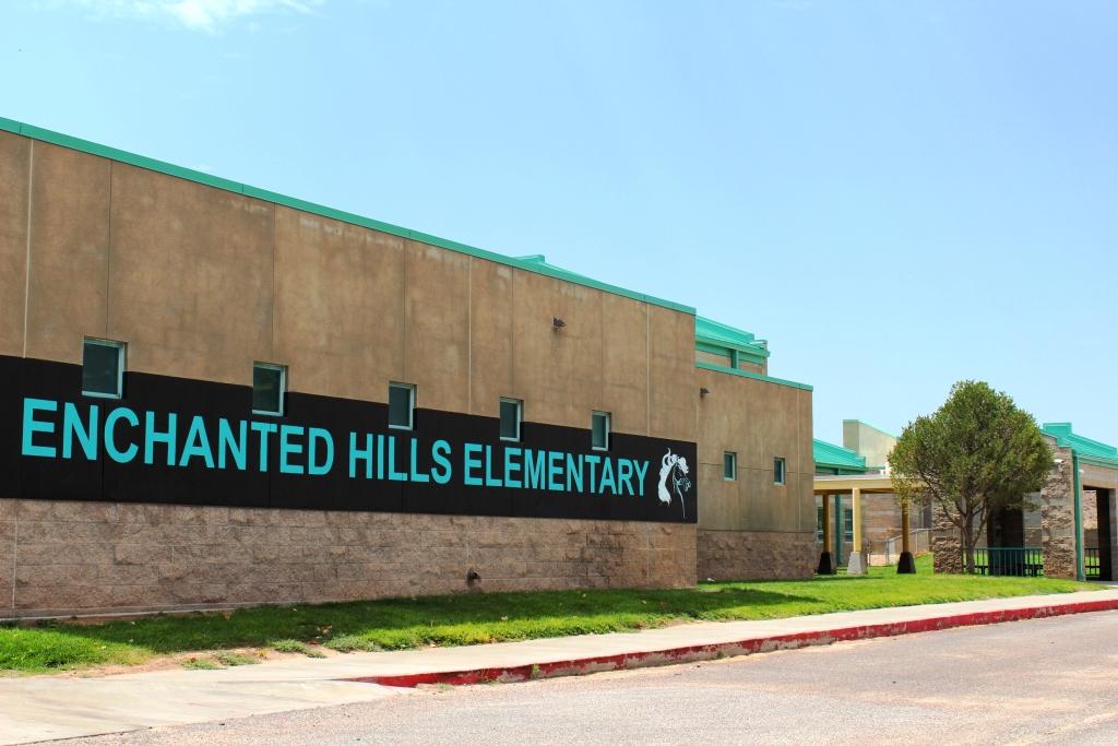 Enchanted Hills Elementary School sign