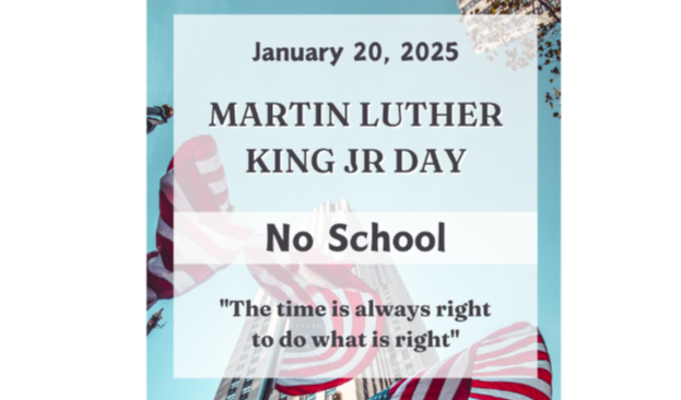 No School MLK Day