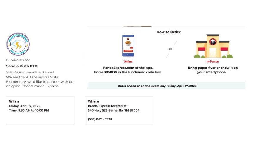 Panda Express Fundraiser