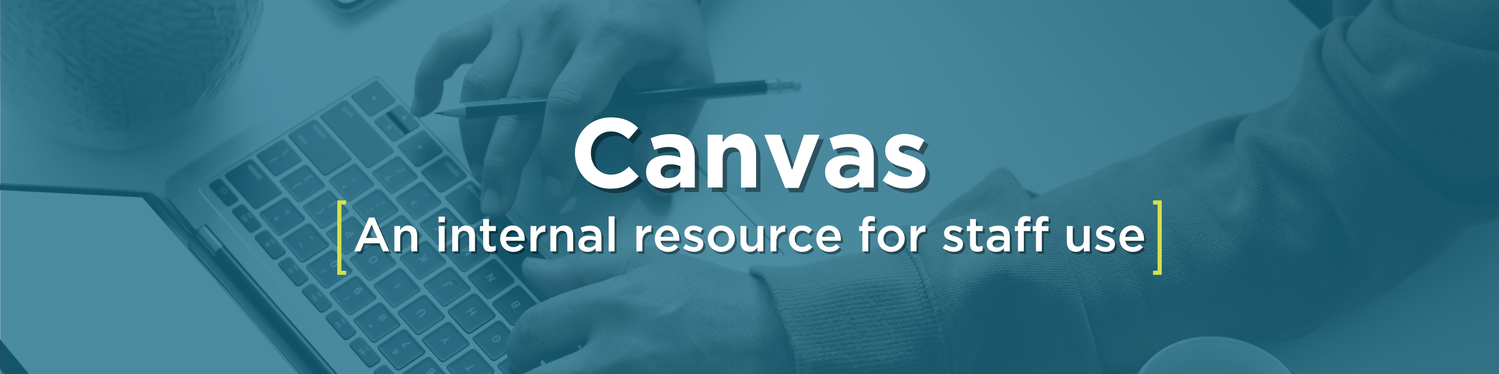 Canvas. An internal resource page for staff use
