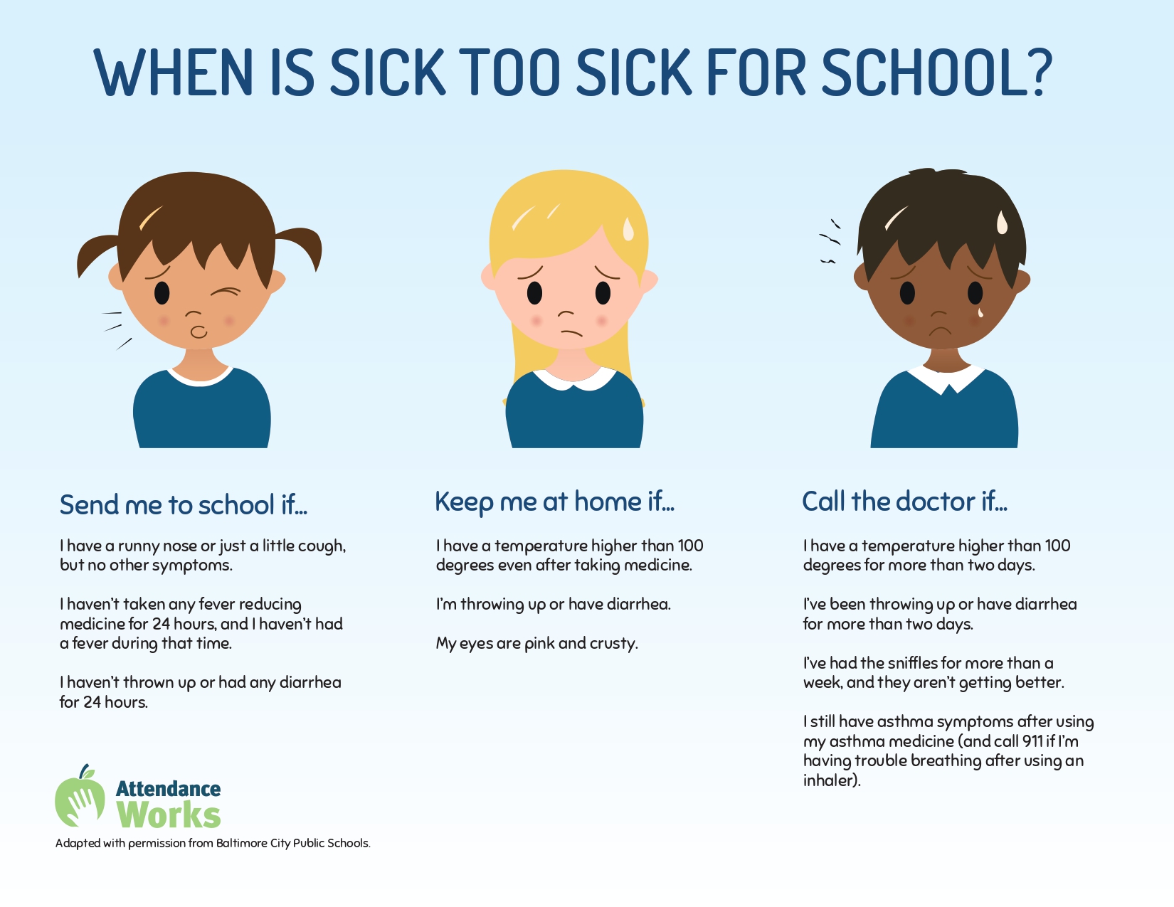how sick is too sick for school flyer