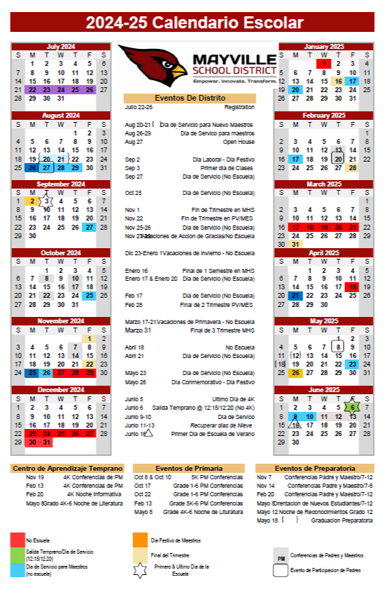 2024-25 Calendario Escolar