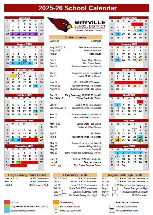 2025-26 District Calendar