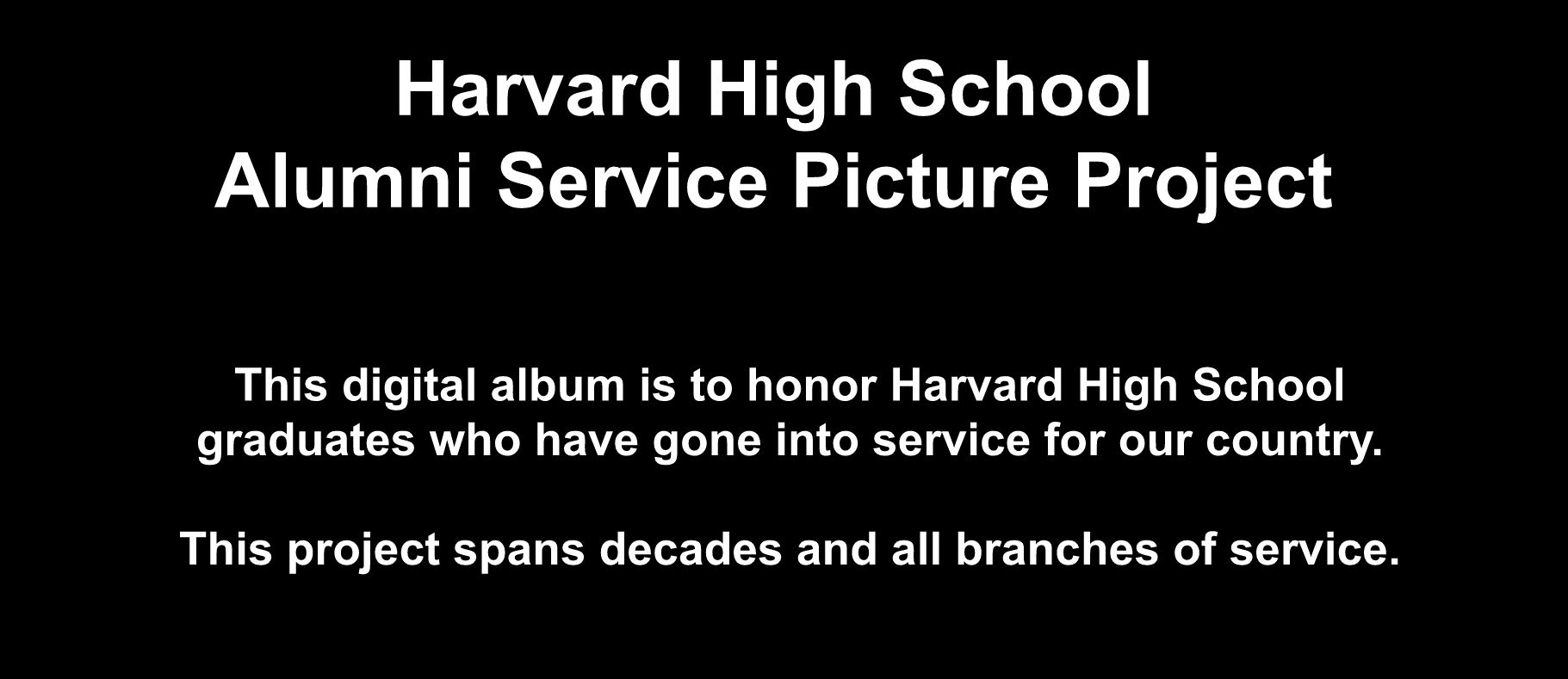 HHS Alumni Service Picture Project