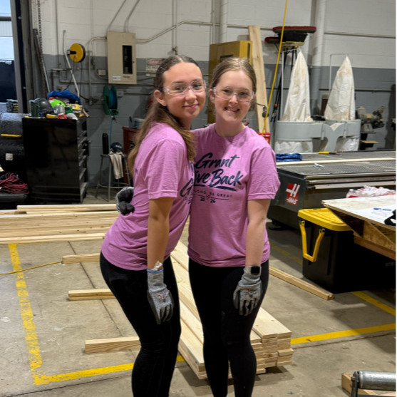 students working