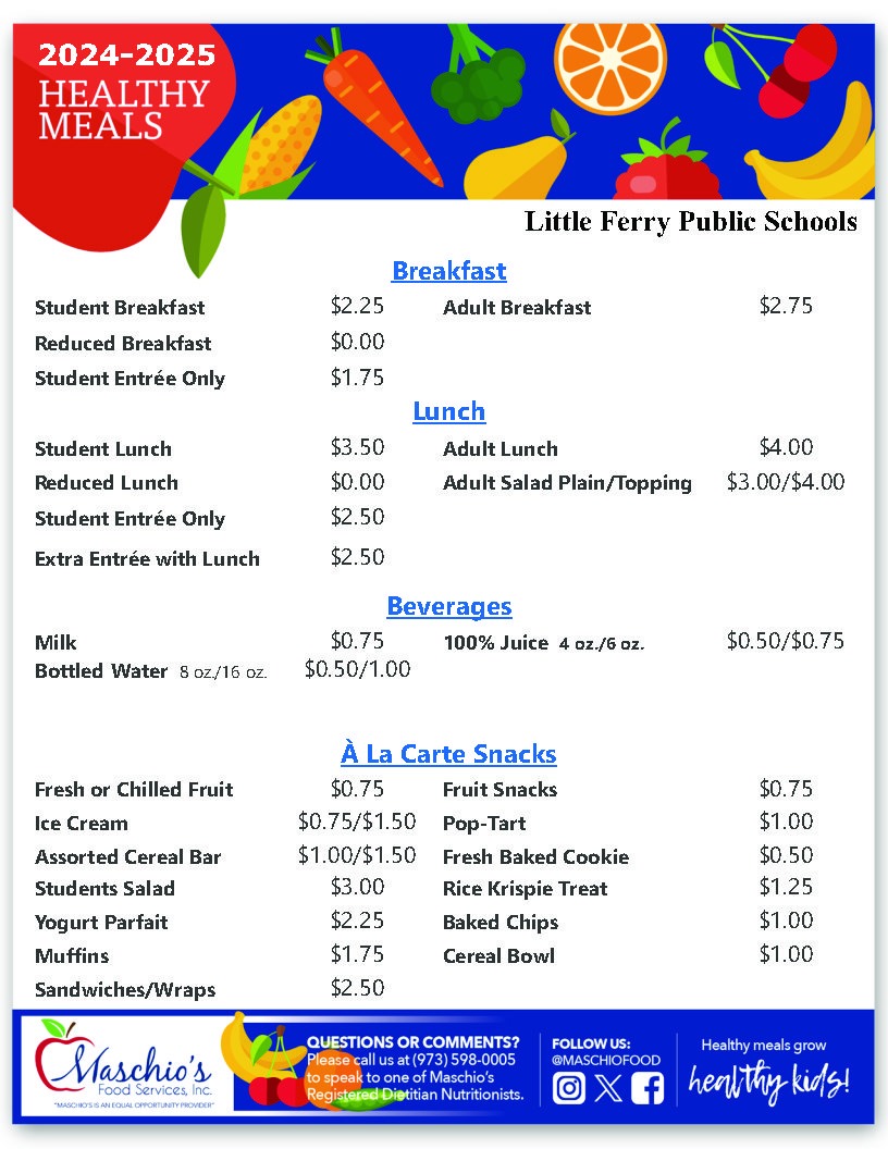 Maschio's Little Ferry Foodservice Price List