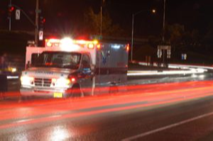 Ambulance Responding to Call on Street