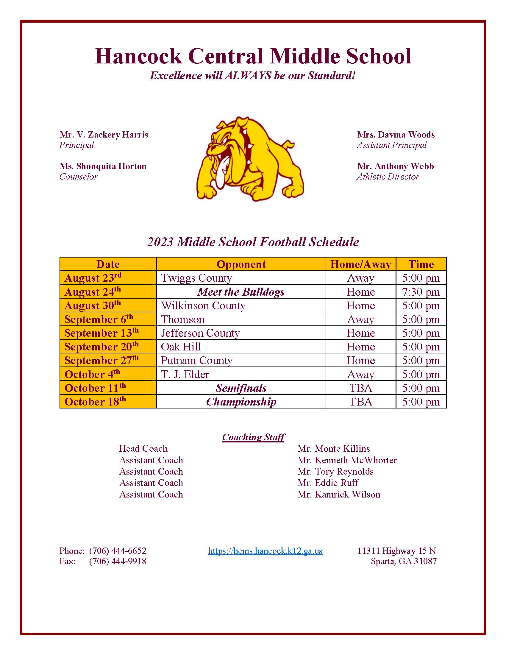 Athletics Hancock County Schools