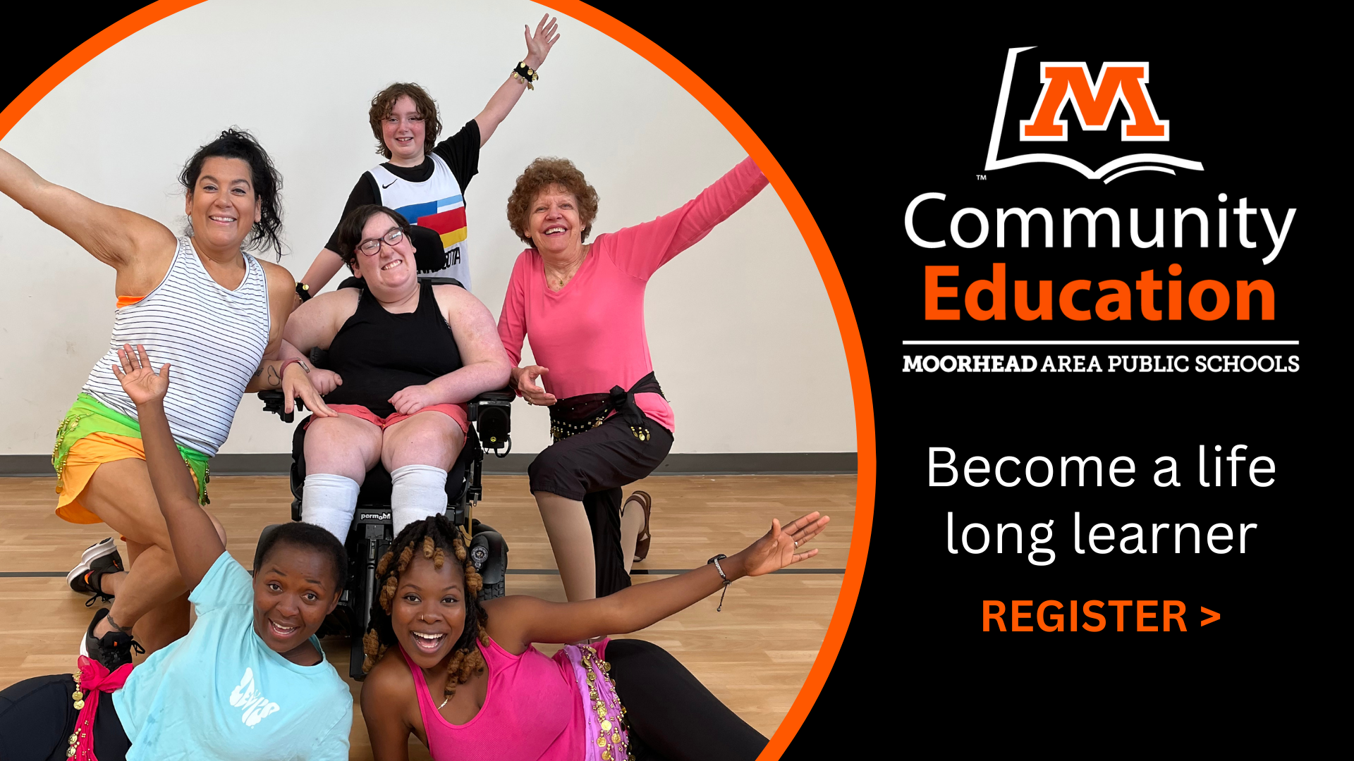 Community Ed, click to sign up for a class today