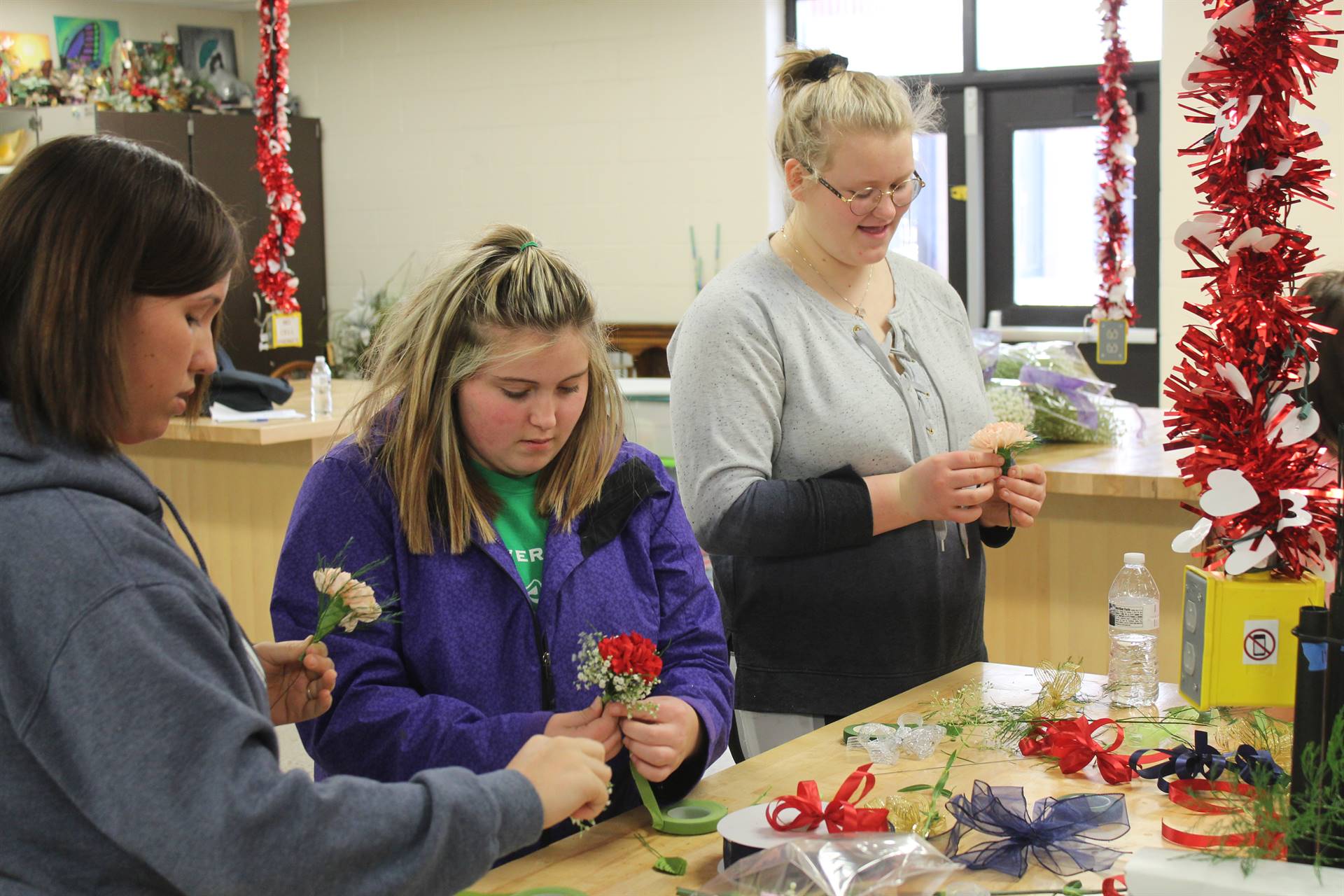 Students Learning Floriculture