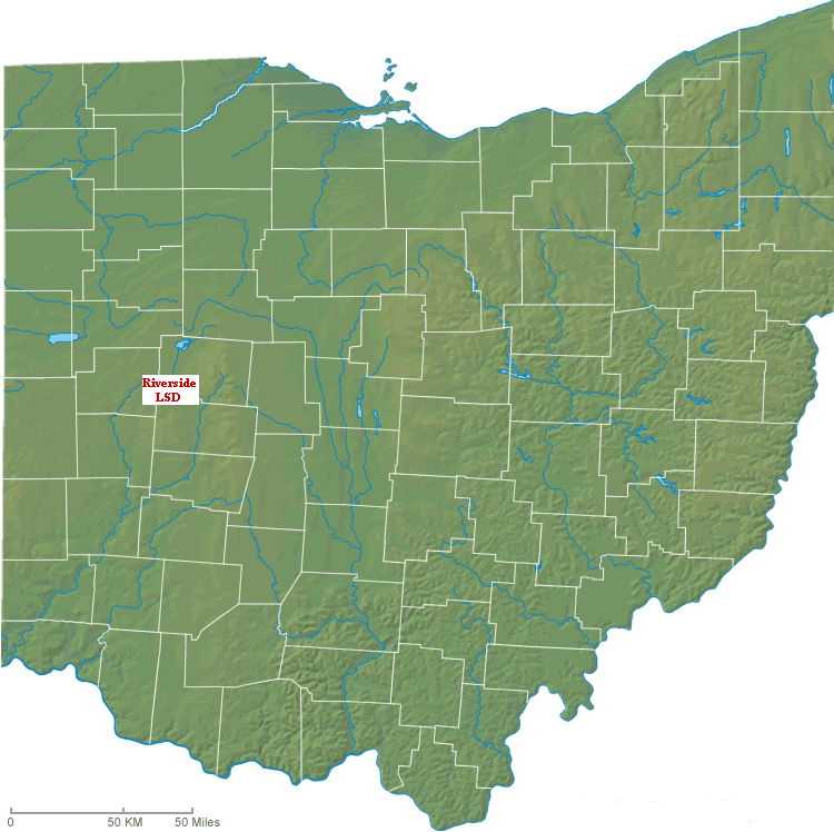 Ohio Physical Map