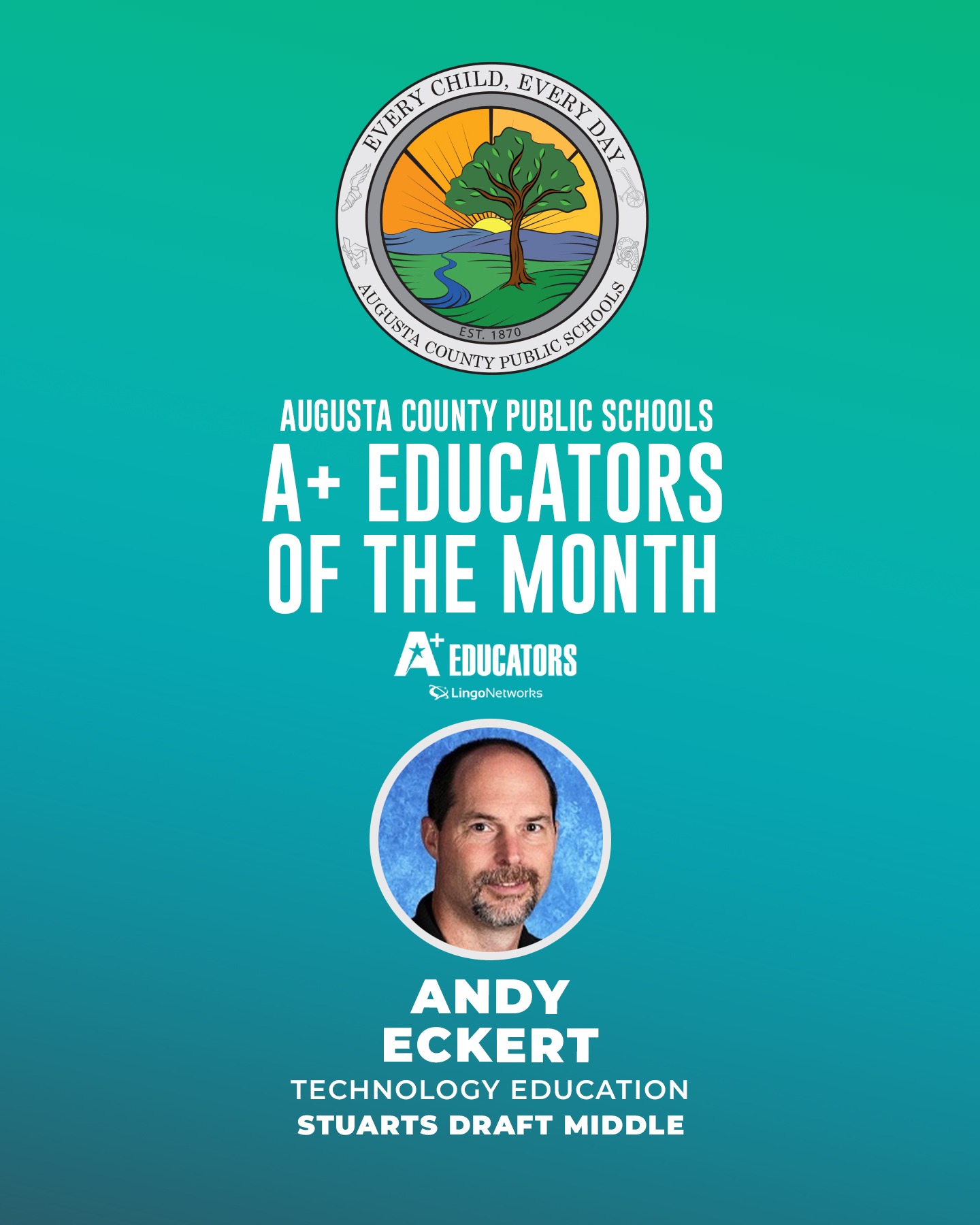 Staff of the Month Card
