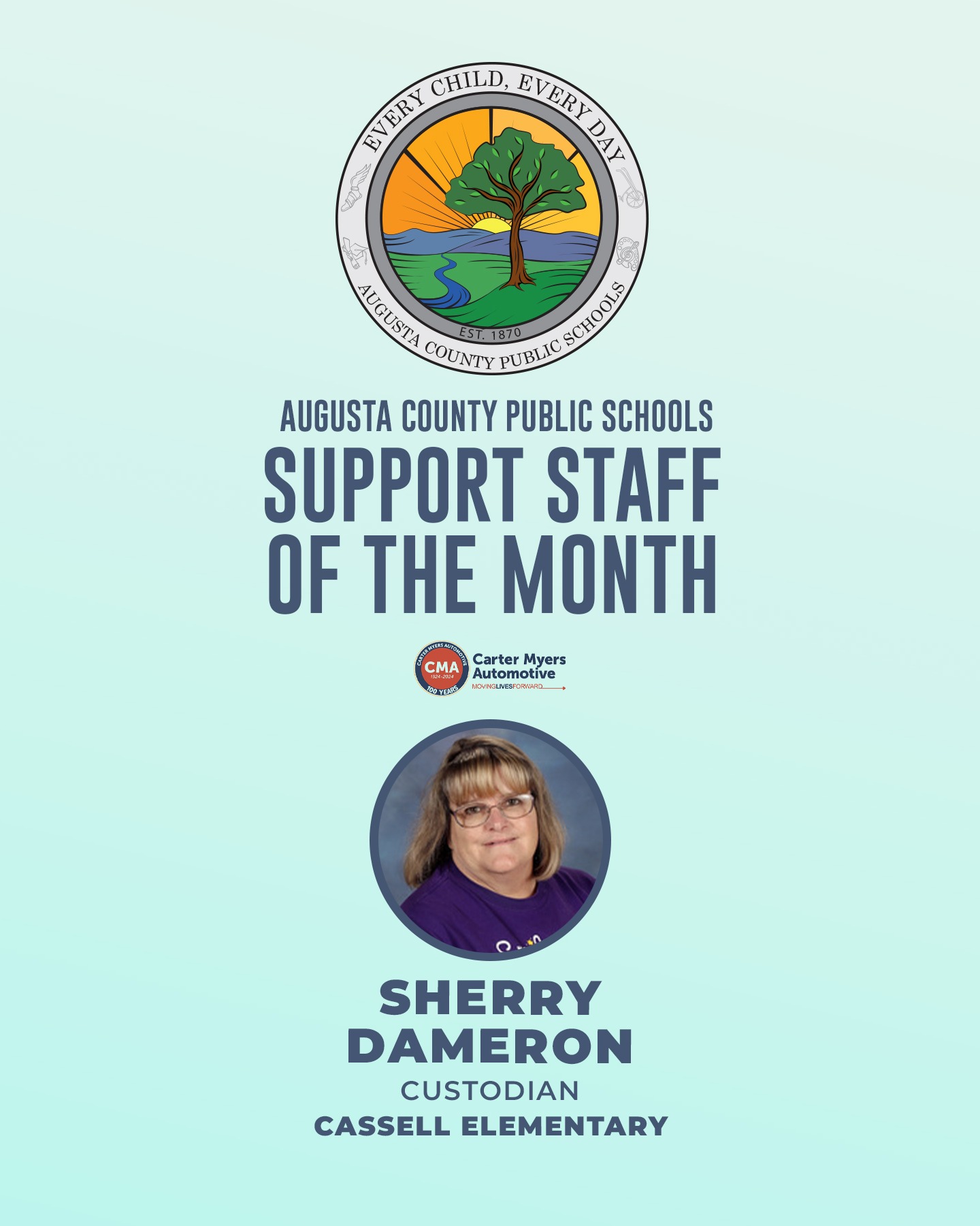 Staff of the Month Card