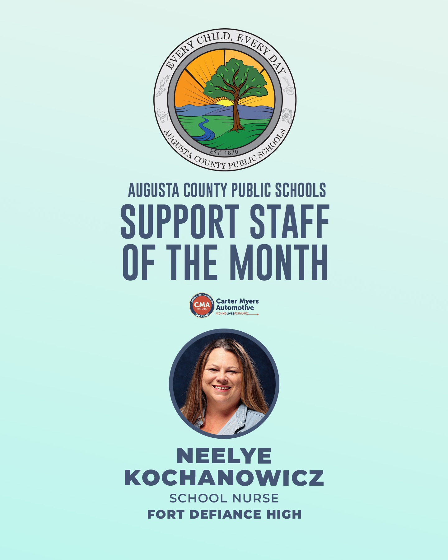 Staff of the Month Card
